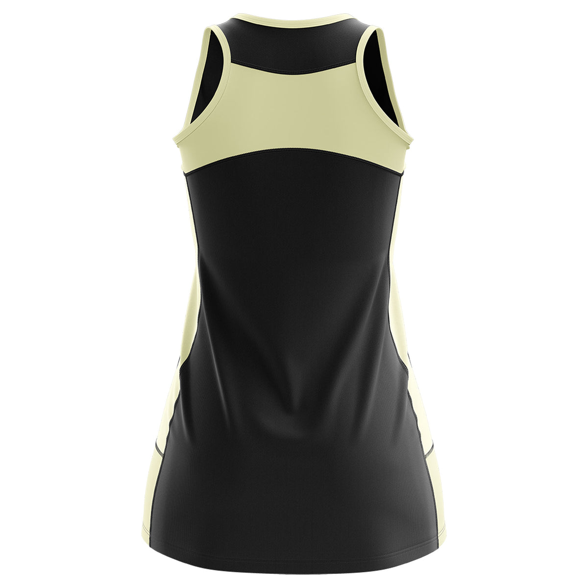 Custom Black Cream Color Block Two Tone Tennis Dresses
