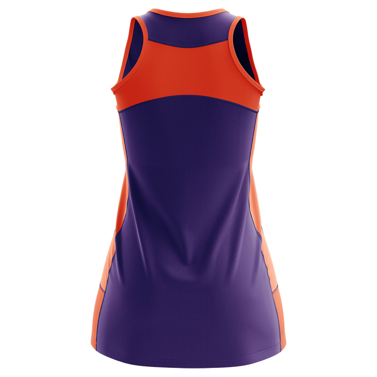 Custom Purple Orange Color Block Two Tone Tennis Dresses
