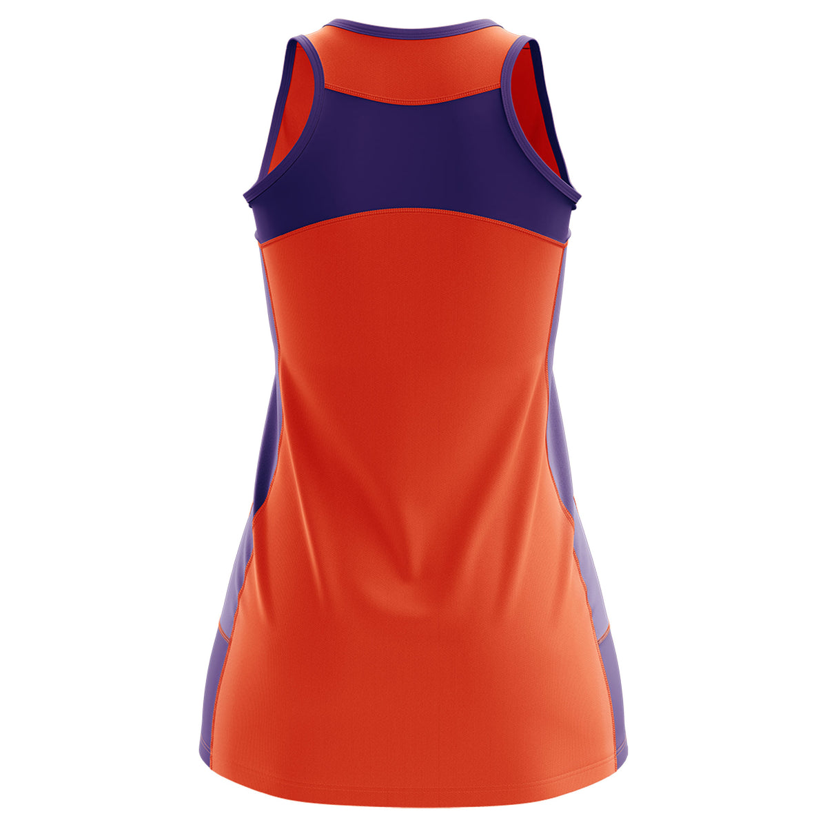 Custom Orange Purple Color Block Two Tone Tennis Dresses