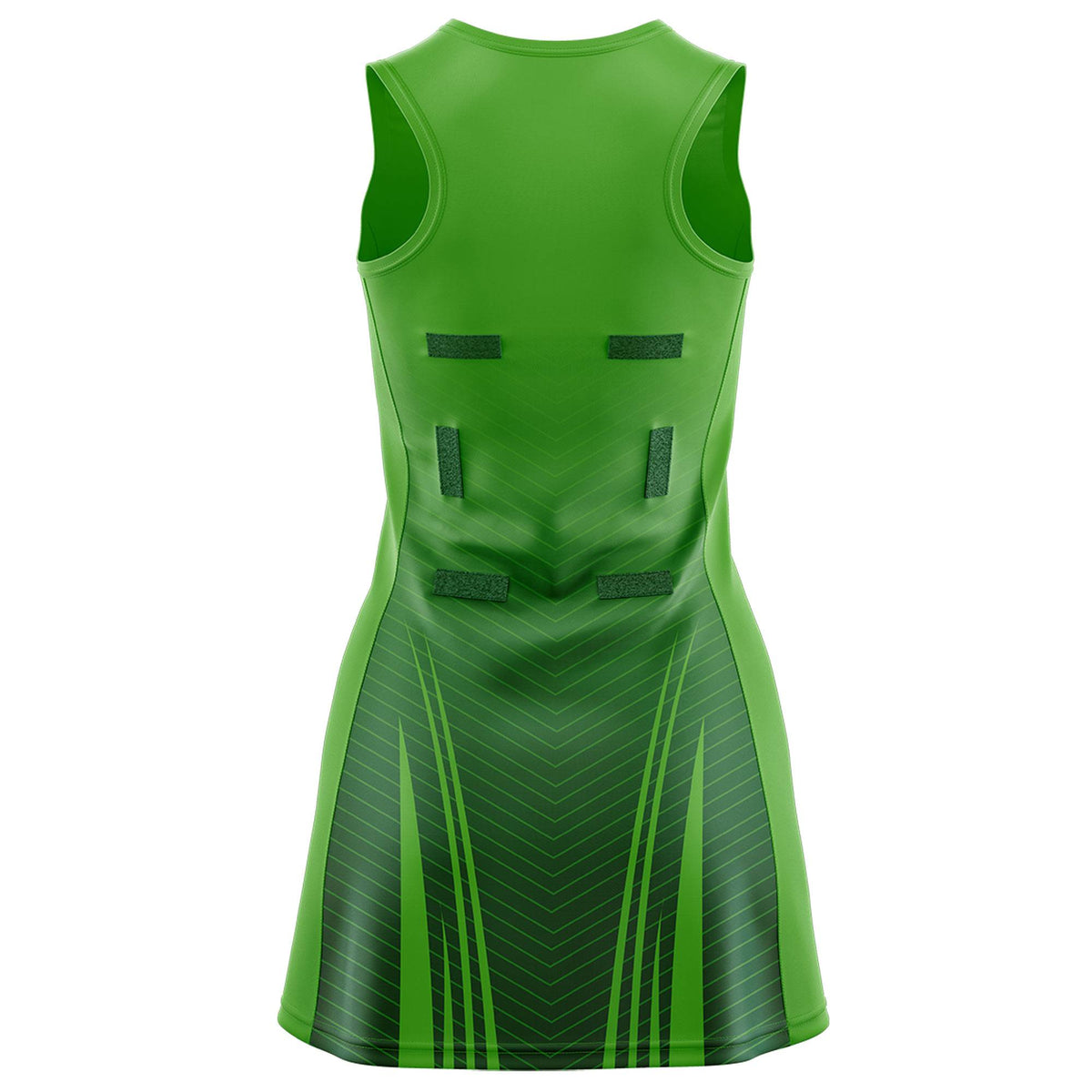 Custom Light Green Green Netball Dresses With Diagonal Lines And Jagged Texture Patterns