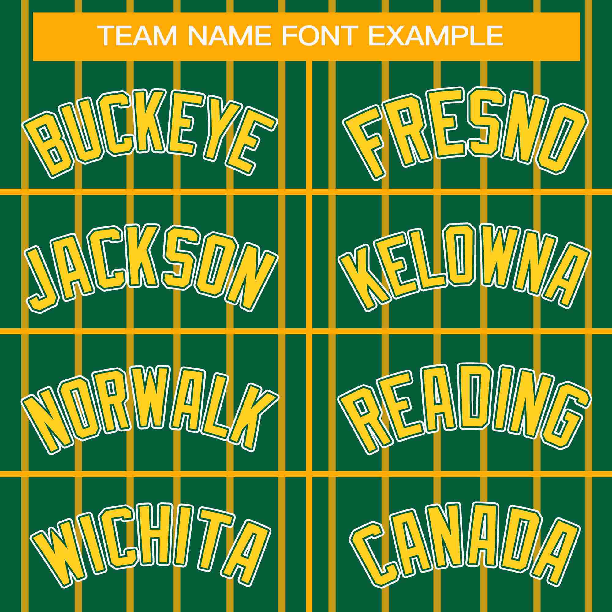 Custom Kelly Green Yellow Stripe Fashion Design Full Button Authentic Baseball Jersey