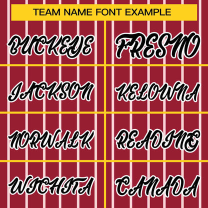 Custom Crimson Black-Gold Stripe Fashion Design Full Button Authentic Baseball Jersey