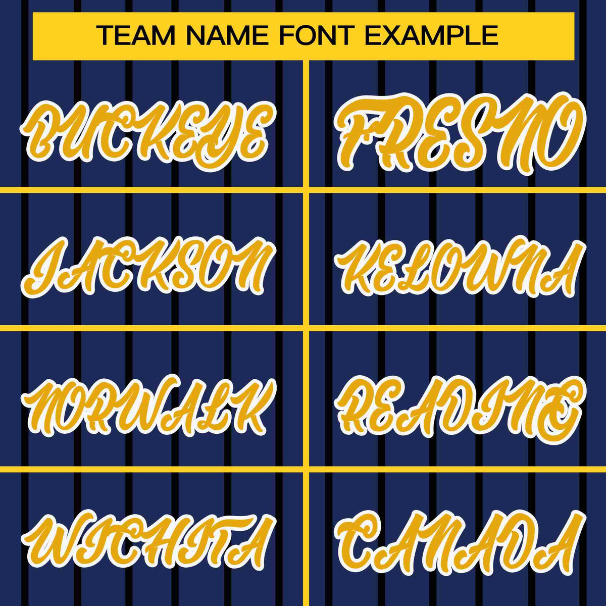 Custom Navy Gold-Black Stripe Fashion Design Full Button Authentic Baseball Jersey