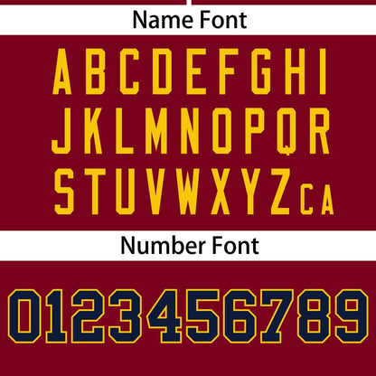 Custom Crimson Gold Full Button Design Authentic Baseball Jersey