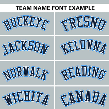 Custom Silver Classic Style Authentic Stand Collar Baseball Jersey