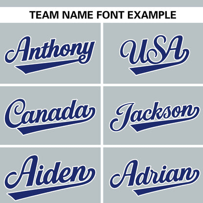 Custom Silver Classic Style Authentic Stand Collar Baseball Jersey