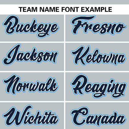 Custom Silver Classic Style Authentic Stand Collar Baseball Jersey