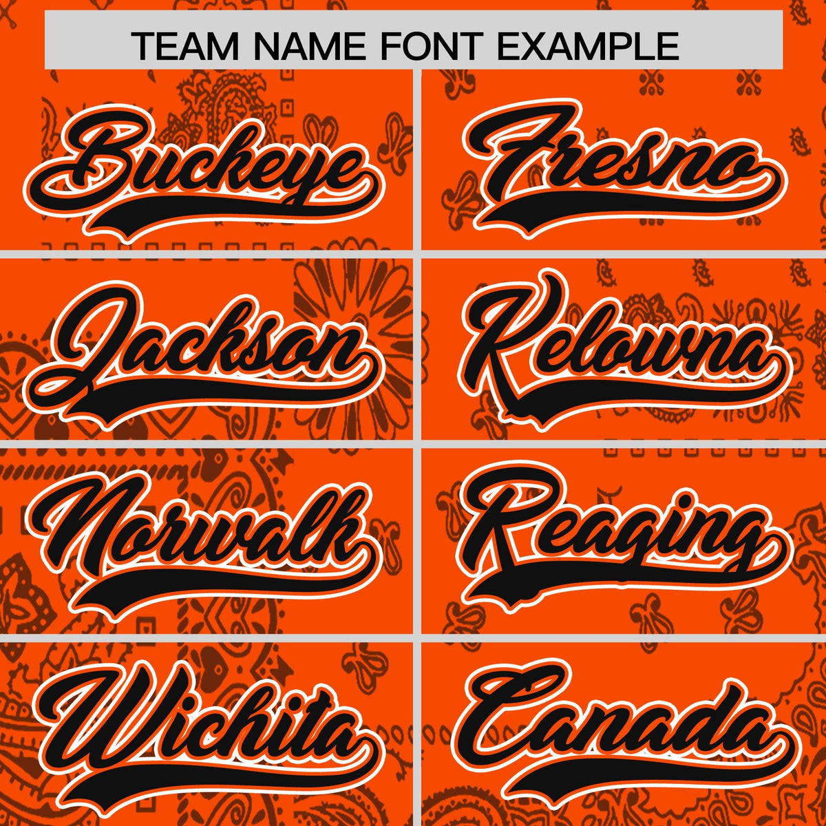 Custom Orange Black White Cashew Flower Graffiti Pattern V-Neck Hockey Jersey| KXKSHOP