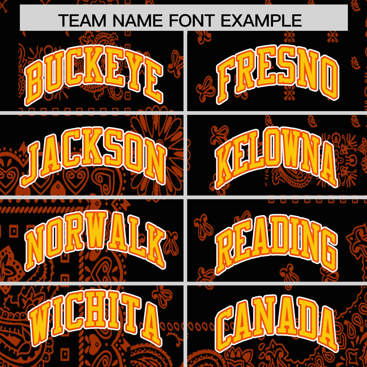 Custom Orange White Black Cashew Flower Graffiti Pattern V-Neck Hockey Jersey| KXKSHOP