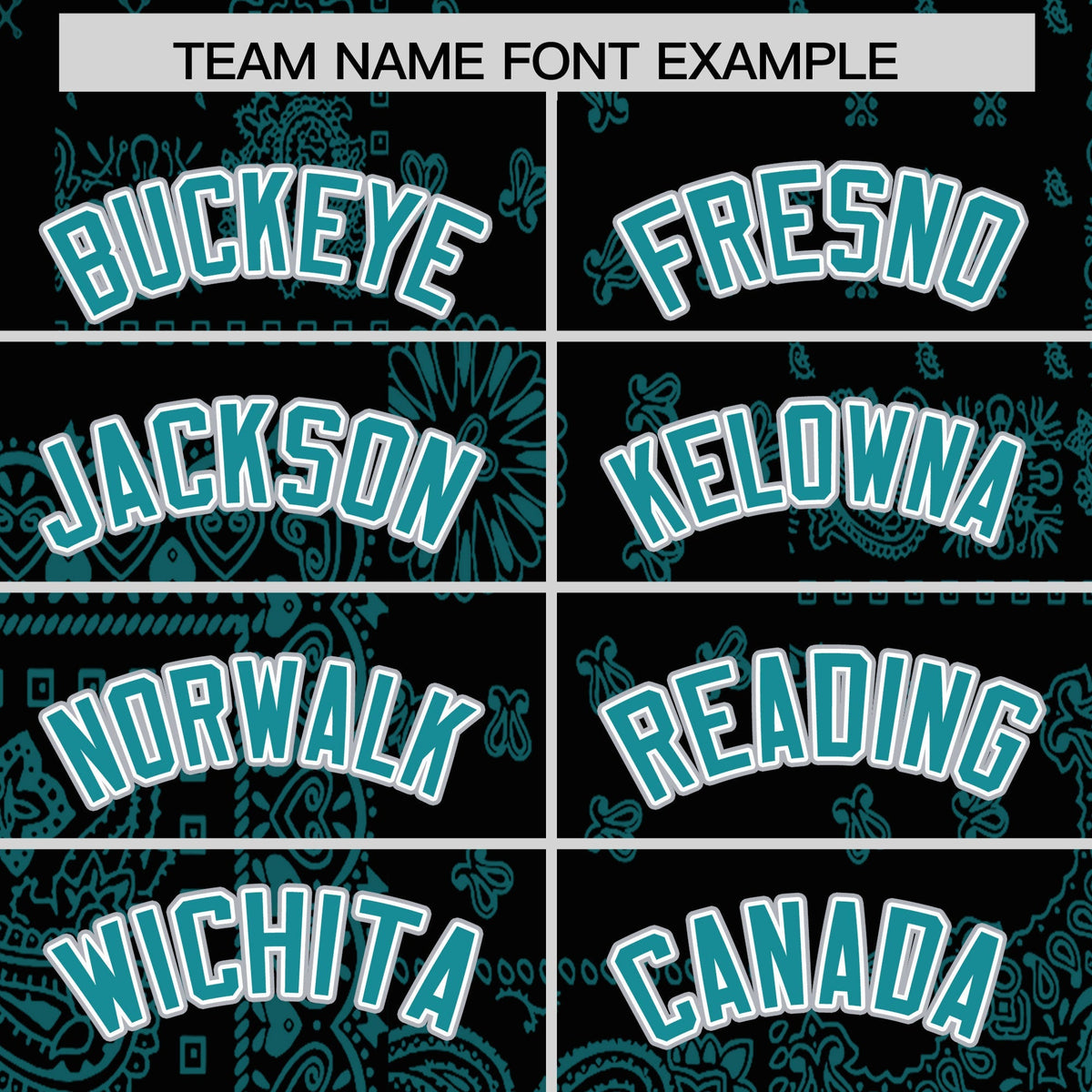 Custom Aqua Black White Cashew Flower Graffiti Pattern V-Neck Hockey Jersey| KXKSHOP