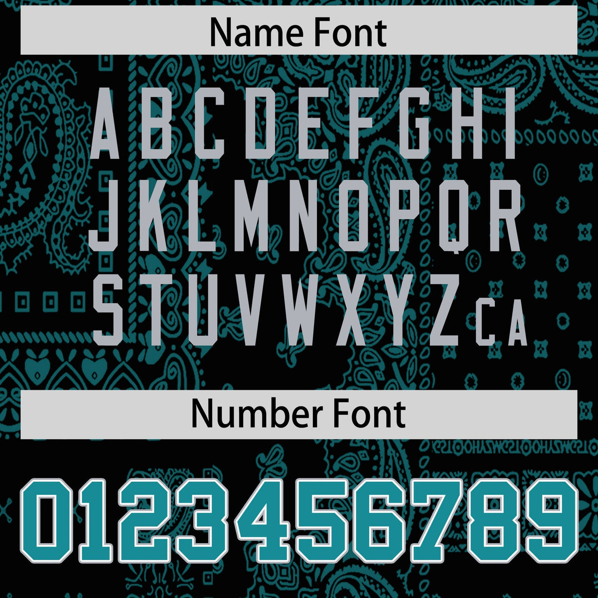 Custom Aqua Black White Cashew Flower Graffiti Pattern V-Neck Hockey Jersey| KXKSHOP