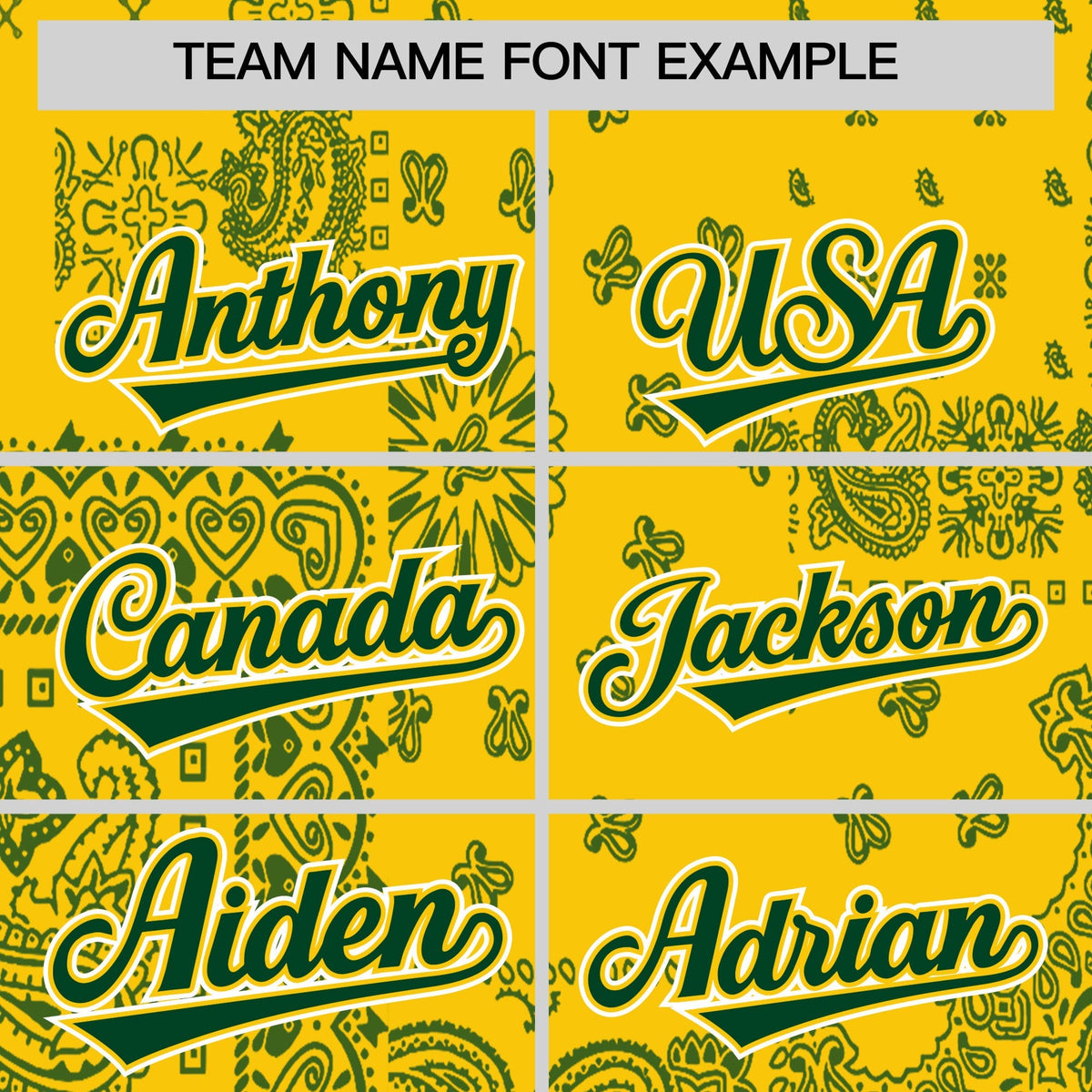 Custom Gold Green White Cashew Flower Graffiti Pattern V-Neck Hockey Jersey| KXKSHOP