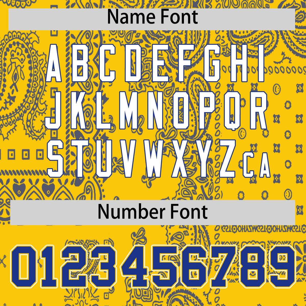 Custom Royal Gold White Cashew Flower Graffiti Pattern V-Neck Hockey Jersey| KXKSHOP