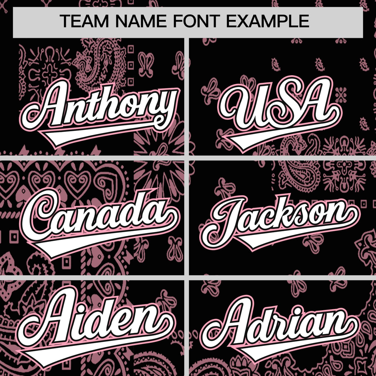 Custom Light Pink Black White Cashew Flower Graffiti Pattern V-Neck Hockey Jersey| KXKSHOP