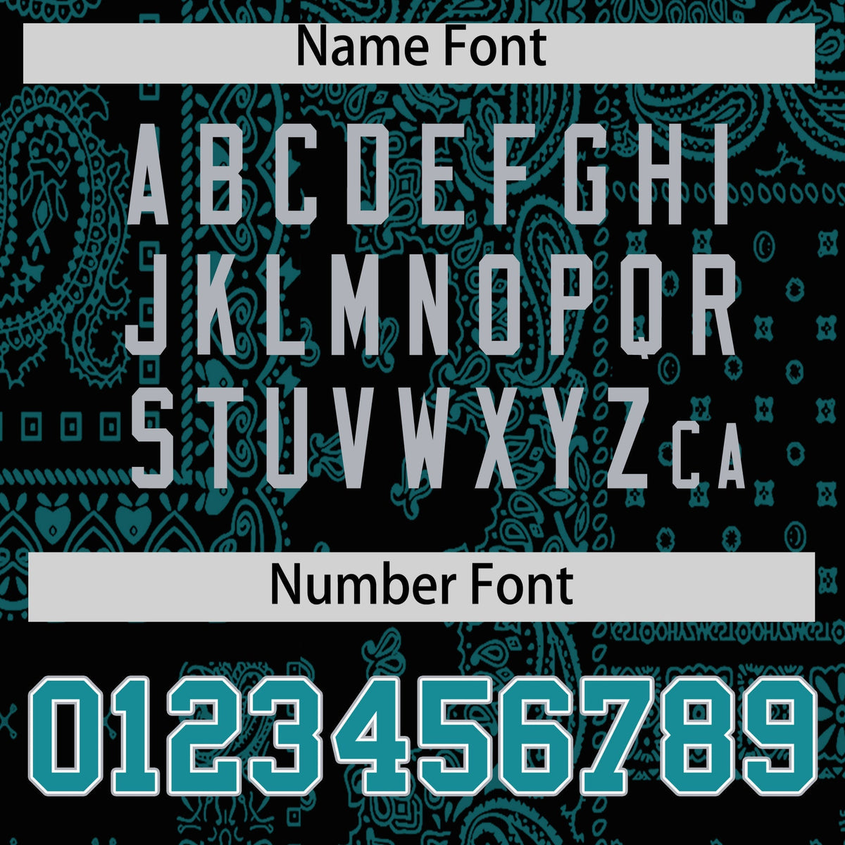 Custom Aqua Black White Cashew Flower Graffiti Pattern V-Neck Hockey Jersey| KXKSHOP