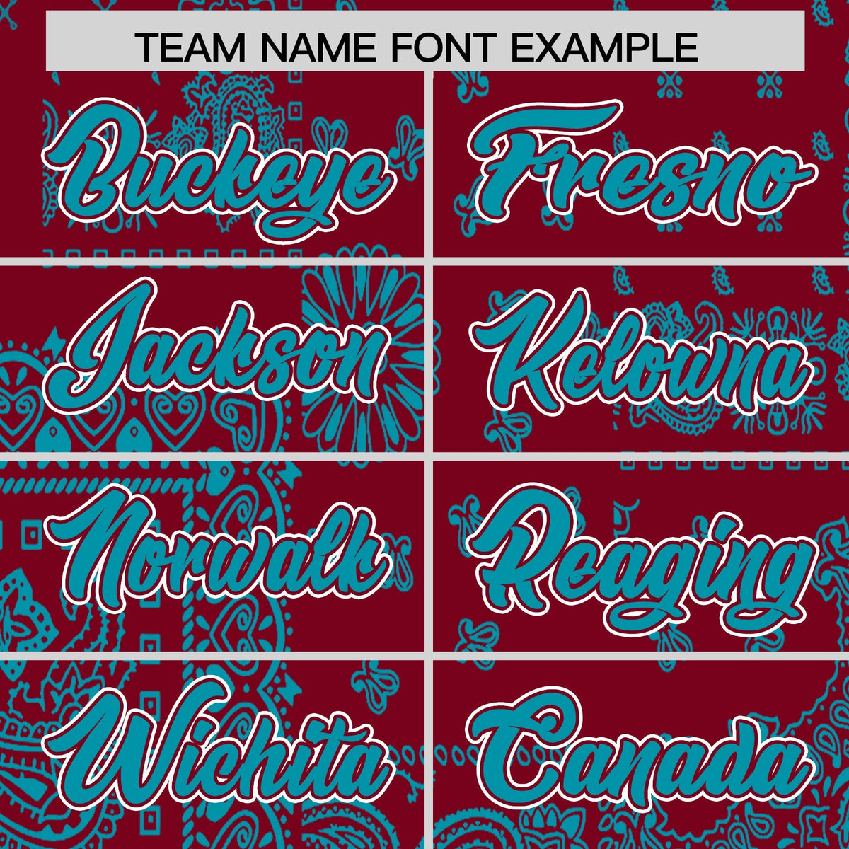 Custom Teal White Crimson Cashew Flower Graffiti Pattern V-Neck Hockey Jersey| KXKSHOP