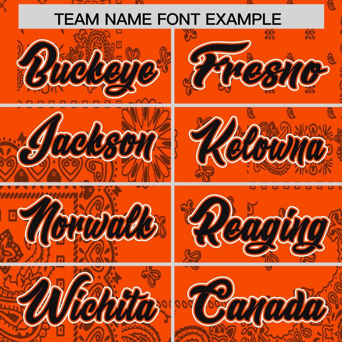 Custom Orange Black White Cashew Flower Graffiti Pattern V-Neck Hockey Jersey| KXKSHOP