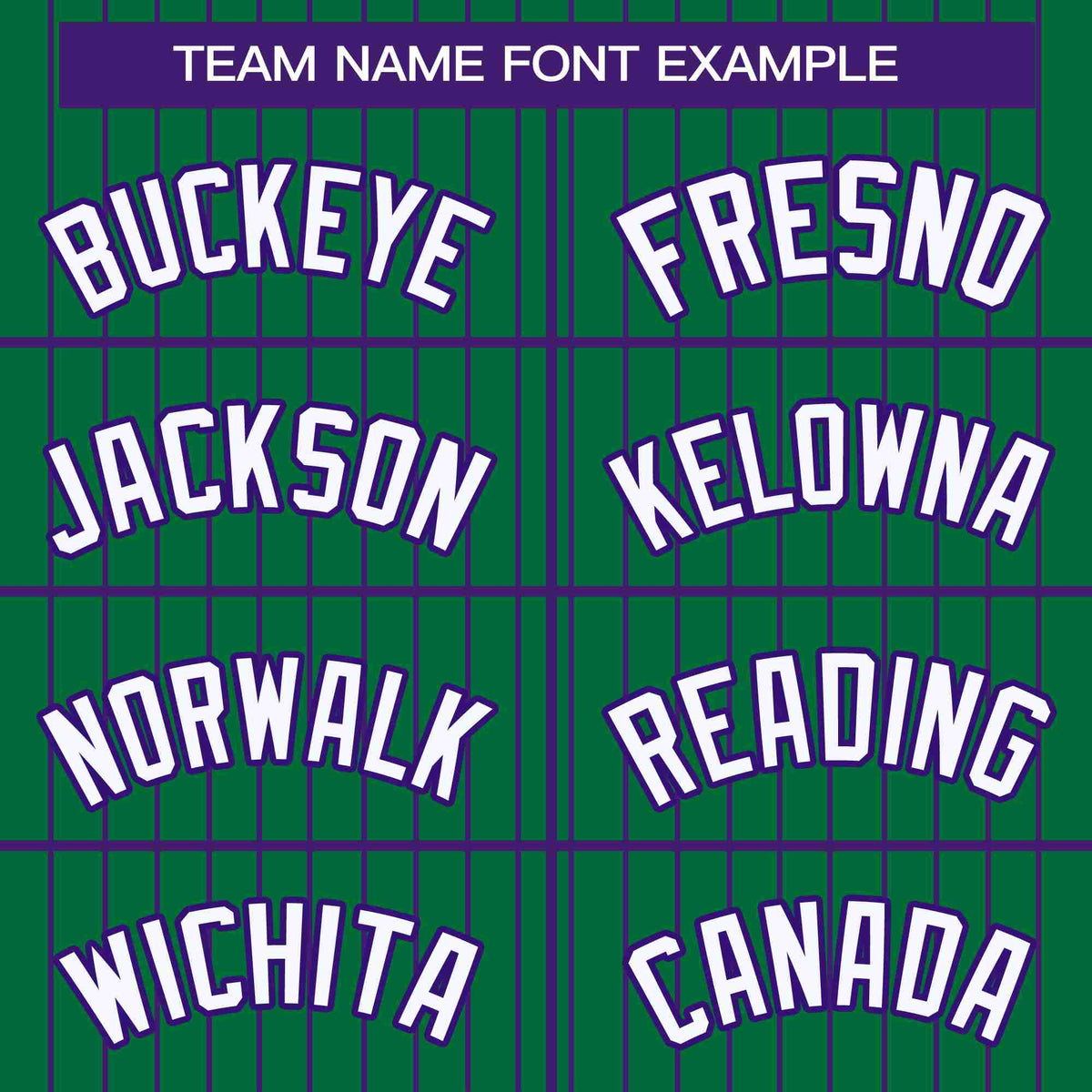 Custom Kelly Green Purple-White Stripe Fashion Design Full Button Authentic Baseball Jersey