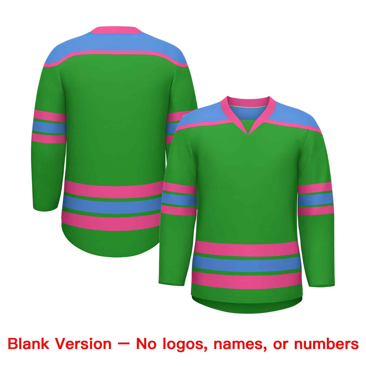 Custom Light Green Powder Blue Ice Cream Helmet Pattern Personalized V-Neck Hockey Jersey| KXKSHOP