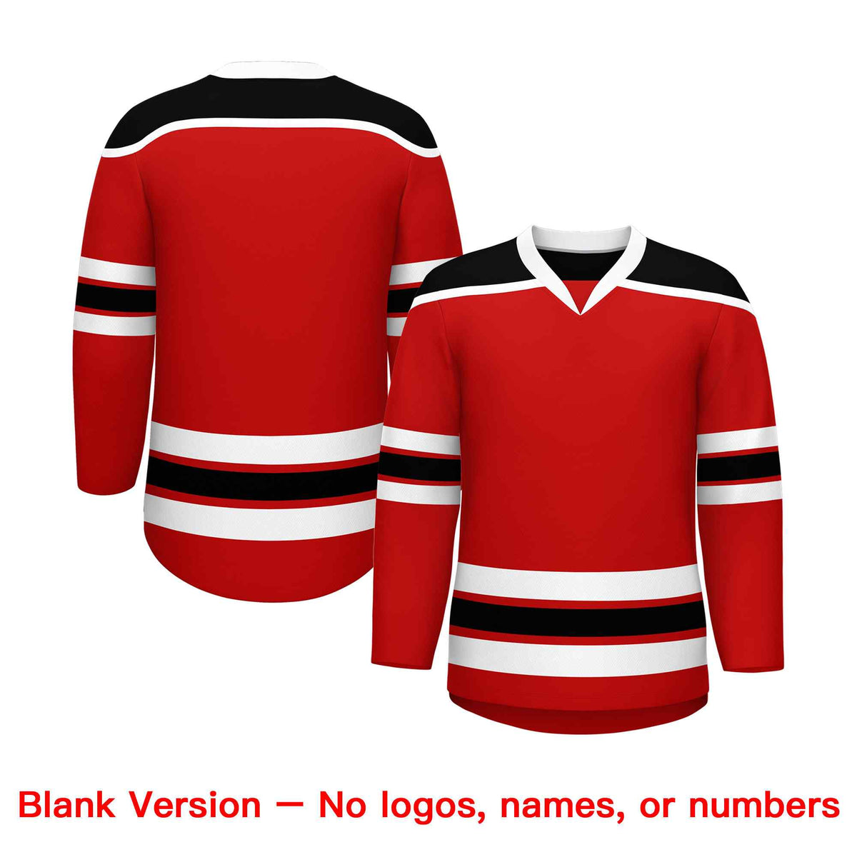 Custom Red White Ice Cream Helmet Pattern Personalized V-Neck Hockey Jersey