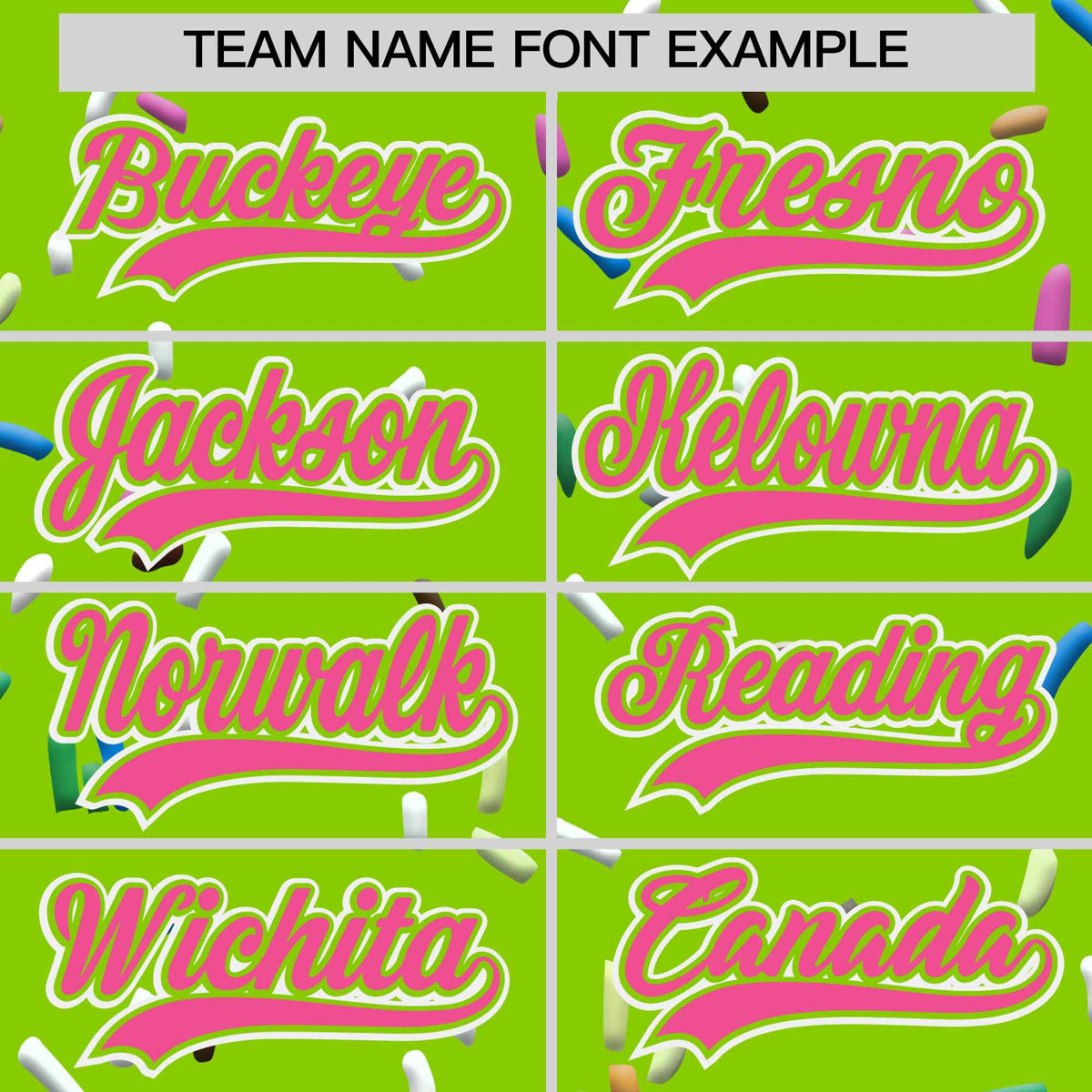 Custom Neon Green Pink Ice Cream Pattern Personalized V-Neck Hockey Jersey