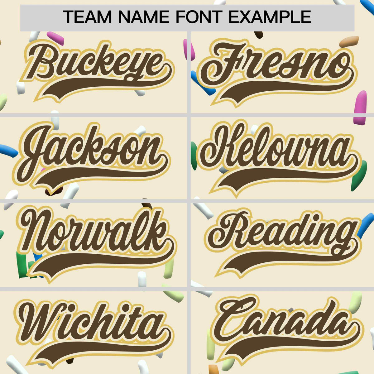 Custom Cream Light Brown Ice Cream Pattern Personalized V-Neck Hockey Jersey