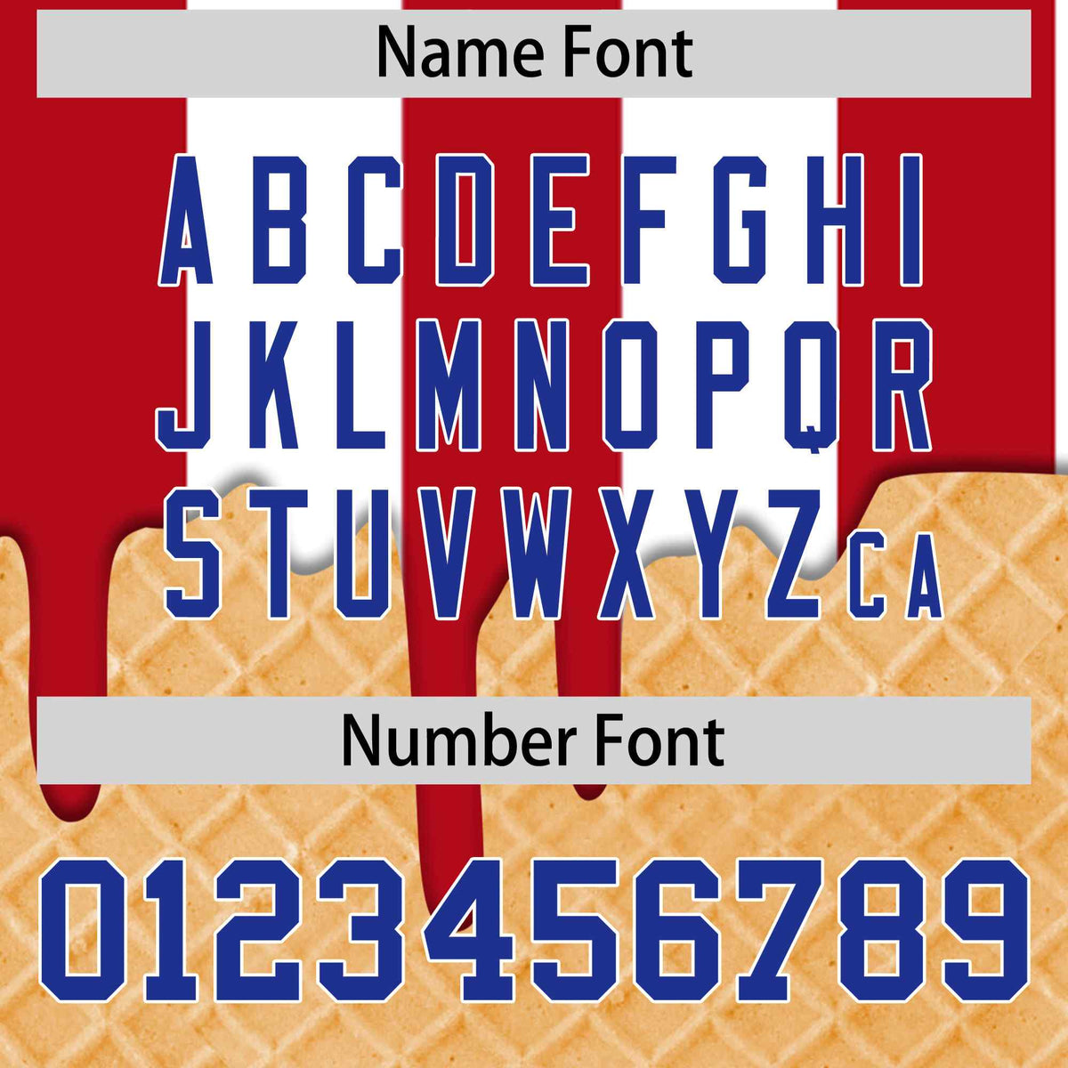 Custom American Flag White Ice Cream Pattern Personalized V-Neck Hockey Jersey