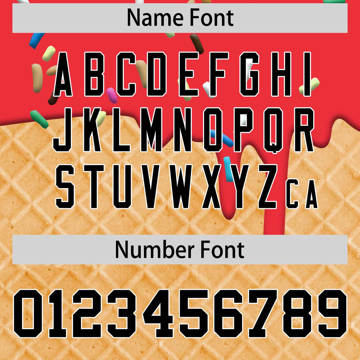 Custom Light Red Black Ice Cream Pattern Personalized V-Neck Hockey Jersey