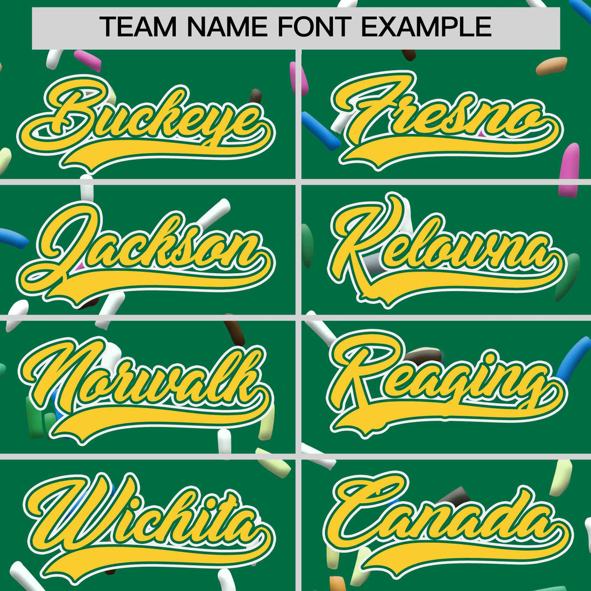 Custom Kelly Green Gold Ice Cream Pattern Personalized V-Neck Hockey Jersey