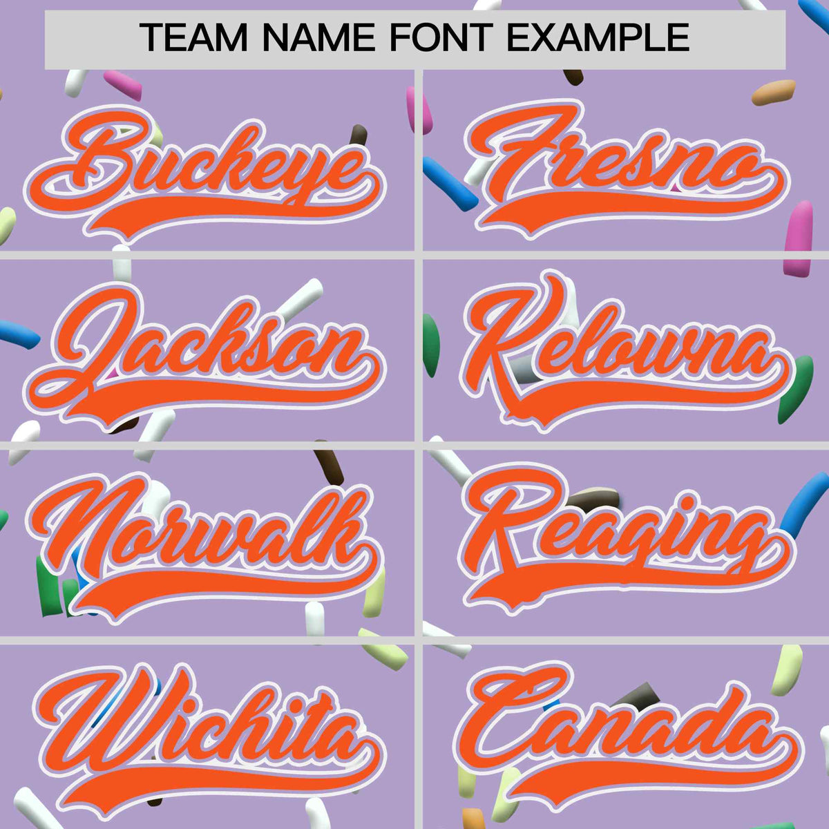 Custom Light Purple Orange Ice Cream Pattern Personalized V-Neck Hockey Jersey