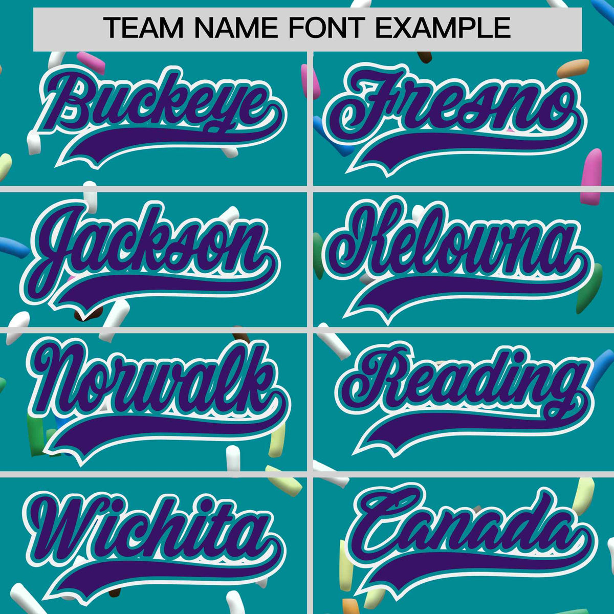 Custom Teal Purple Ice Cream Pattern Personalized V-Neck Hockey Jersey