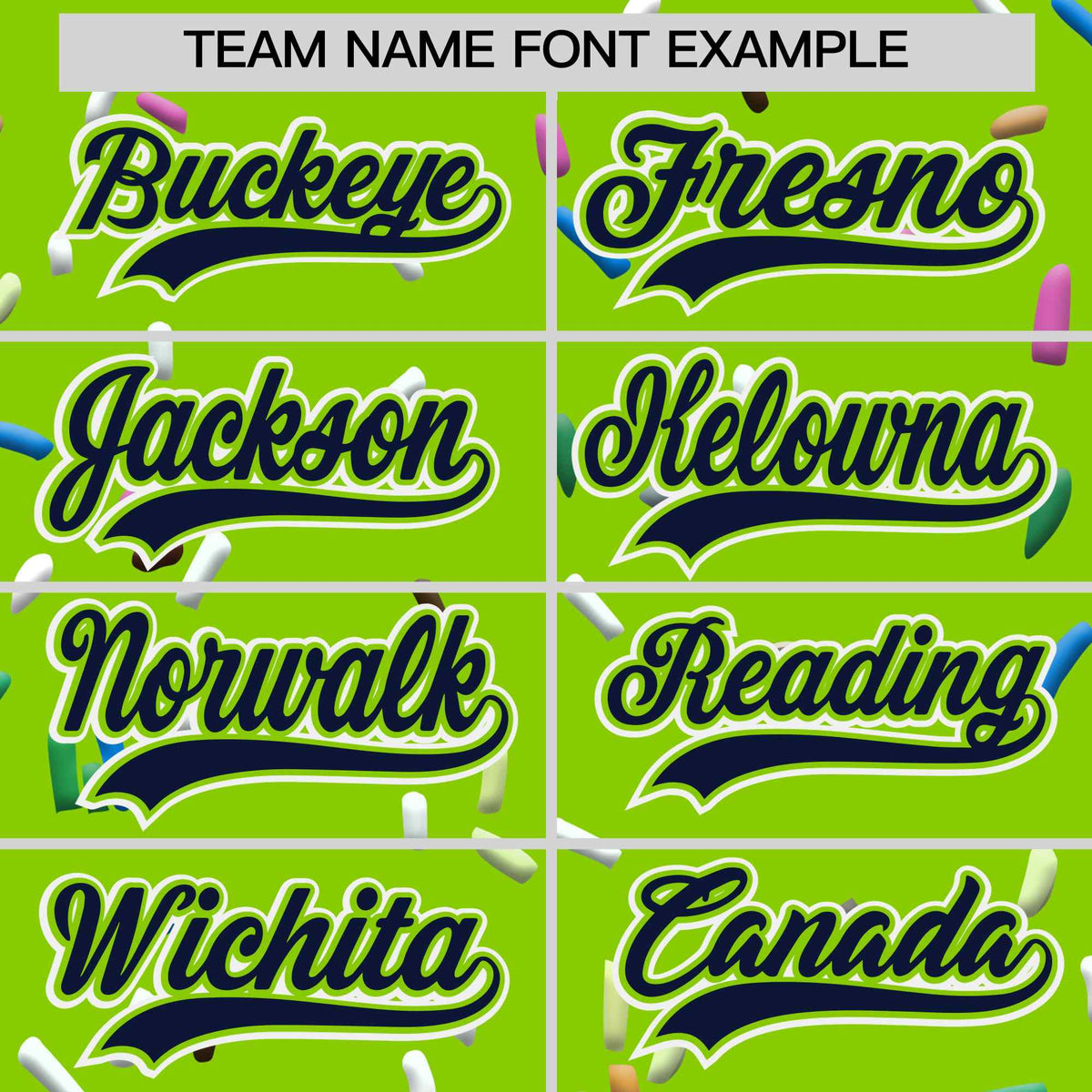 Custom Neon Green Navy Ice Cream Pattern Personalized V-Neck Hockey Jersey