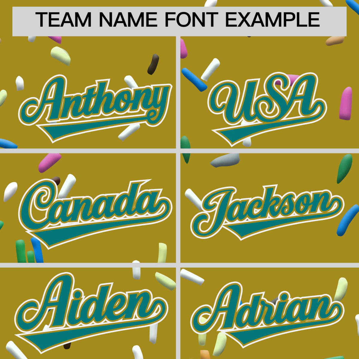 Custom Old Gold Teal Ice Cream Pattern Personalized V-Neck Hockey Jersey| KXKSHOP