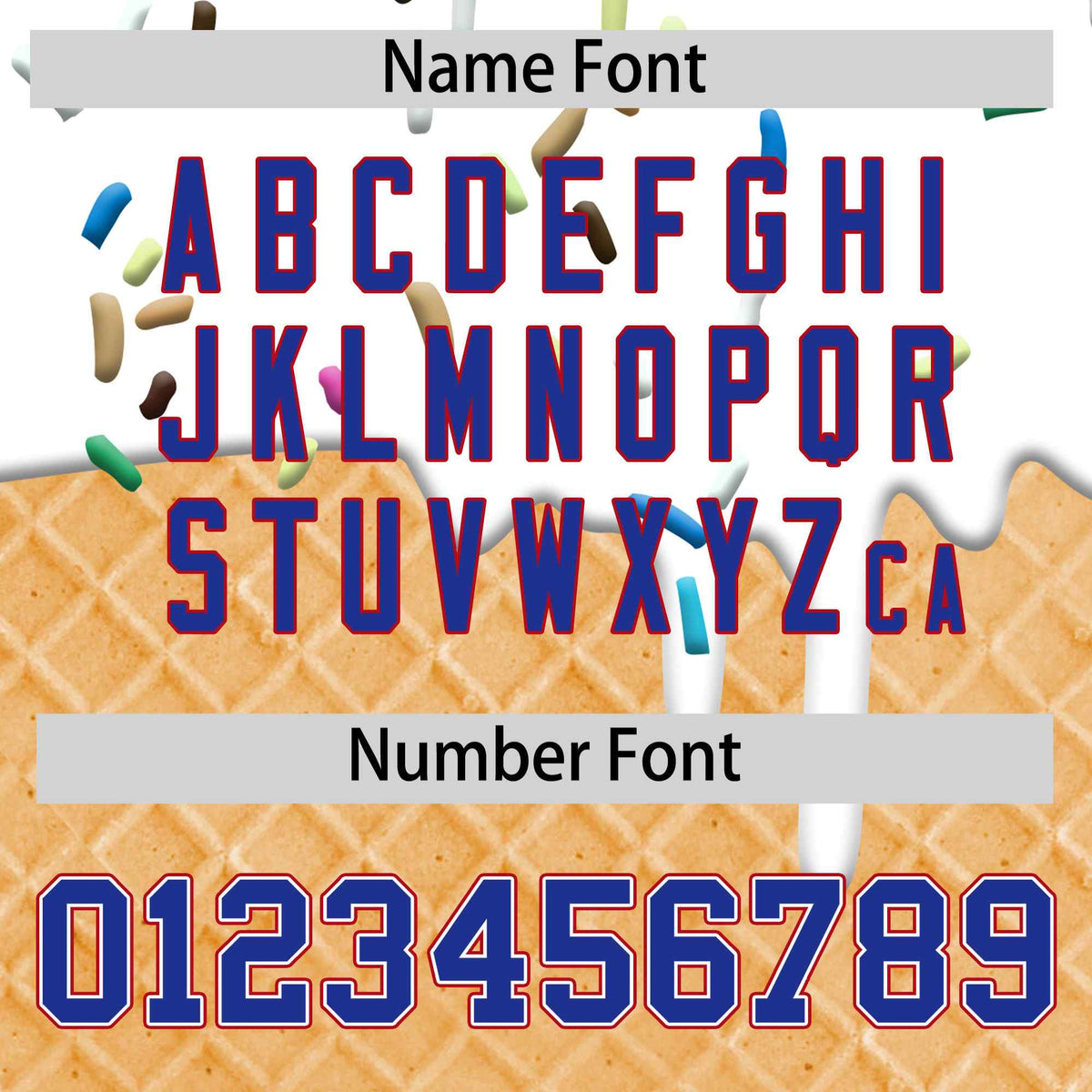 Custom White Royal Blue Ice Cream Pattern Personalized V-Neck Hockey Jersey| KXKSHOP