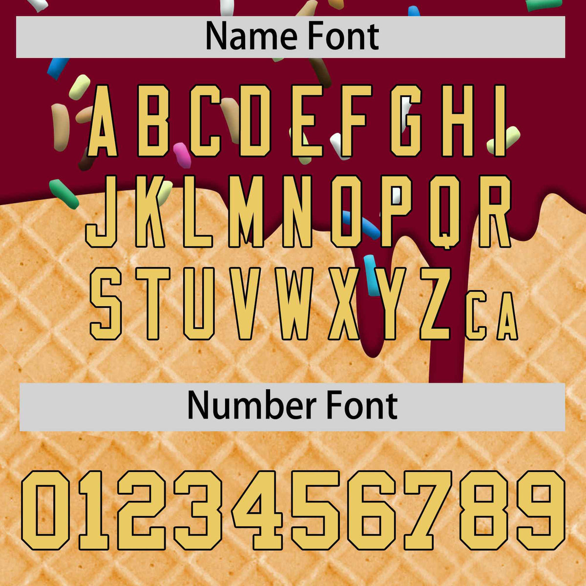 Custom Crimson Khaki Ice Cream Pattern Personalized V-Neck Hockey Jersey| KXKSHOP