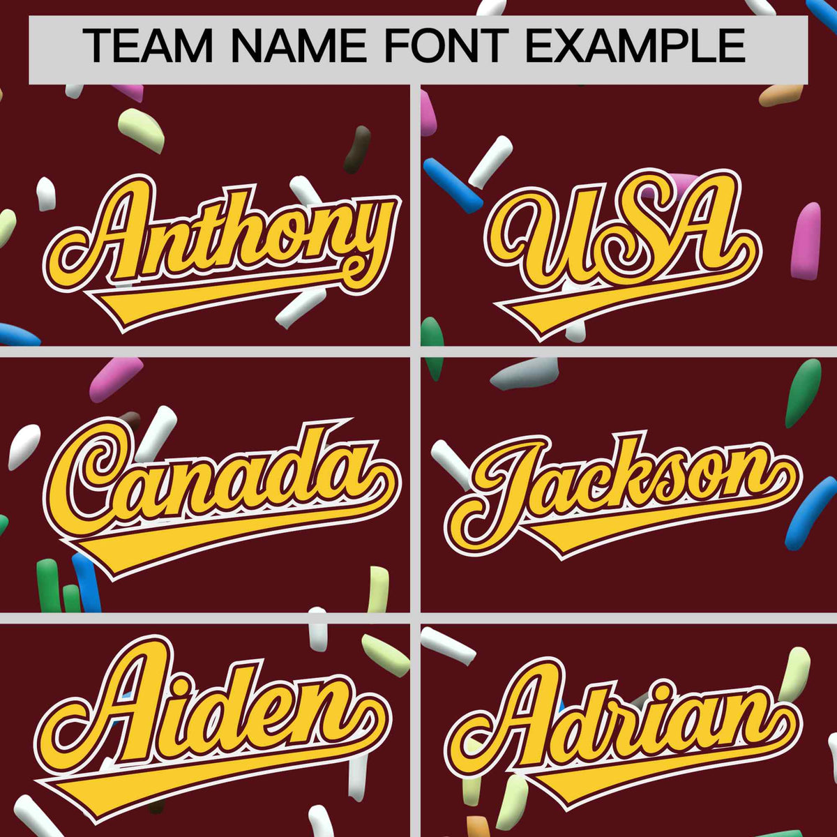 Custom Burgundy Gold Ice Cream Pattern Personalized V-Neck Hockey Jersey| KXKSHOP