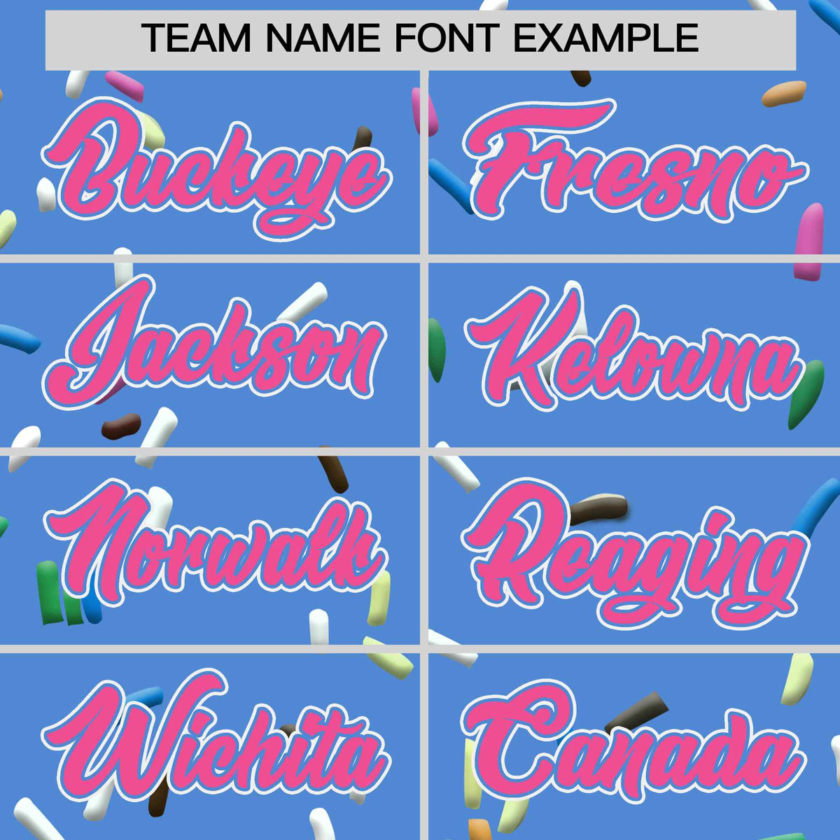 Custom Powder Blue Pink Ice Cream Pattern Personalized V-Neck Hockey Jersey