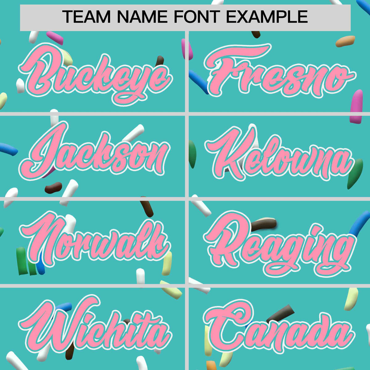 Custom Teal Light Pink Ice Cream Pattern Personalized V-Neck Hockey Jersey