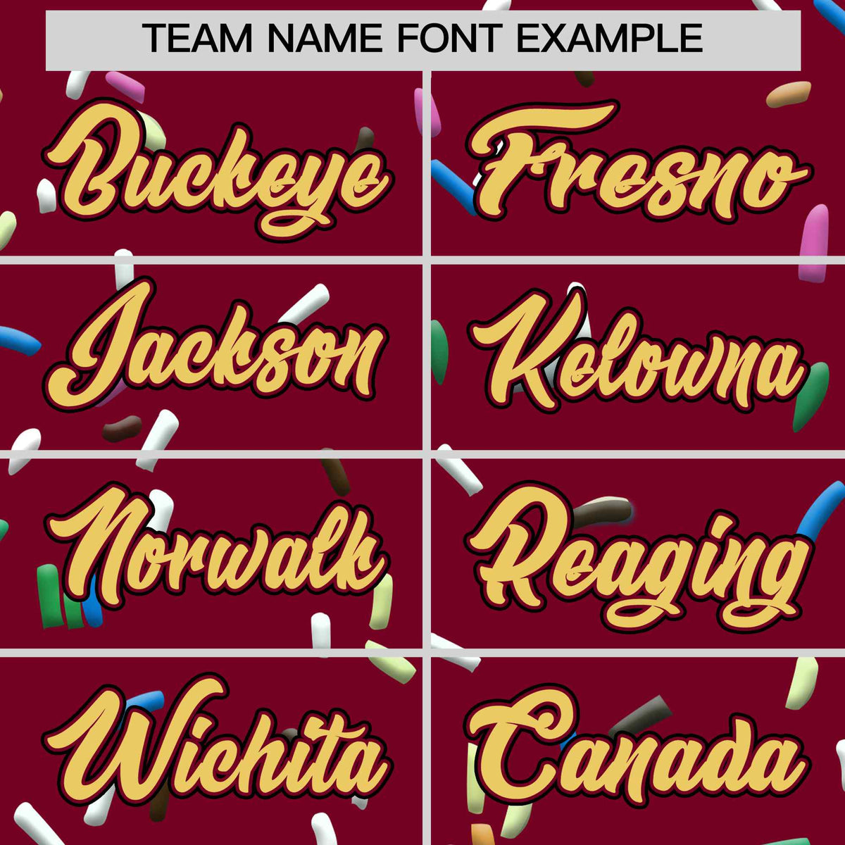 Custom Crimson Khaki Ice Cream Pattern Personalized V-Neck Hockey Jersey