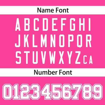 Custom Pink White-Gray Personalized Classic V-Neck Hockey Jersey