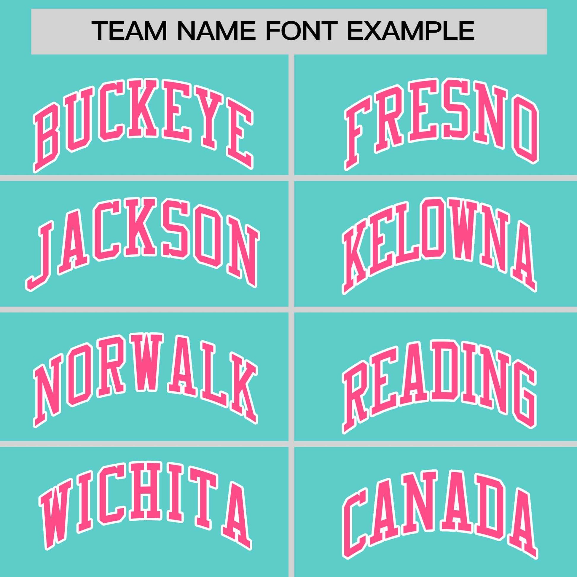 Custom Bright Green Pink-White Personalized Raglan Sleeves V-Neck Hockey Jersey