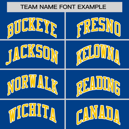 Custom Royal Gold-Gold Personalized Raglan Sleeves V-Neck Hockey Jersey