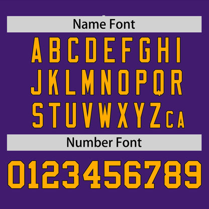 Custom Purple Yellow-Yellow Personalized Raglan Sleeves V-Neck Hockey Jersey