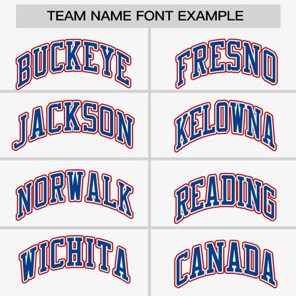 Custom White Red Personalized Raglan Sleeves Round-Neck Hockey Jersey