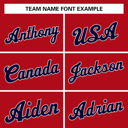 Custom Red Navy White-Navy Classic Tops Basketball Jersey