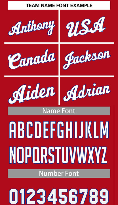 Custom Red White Classic Sets Basketball Jersey