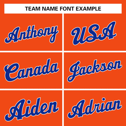 Custom Orange Royal White Classic Tops Men Casual Basketball Jersey