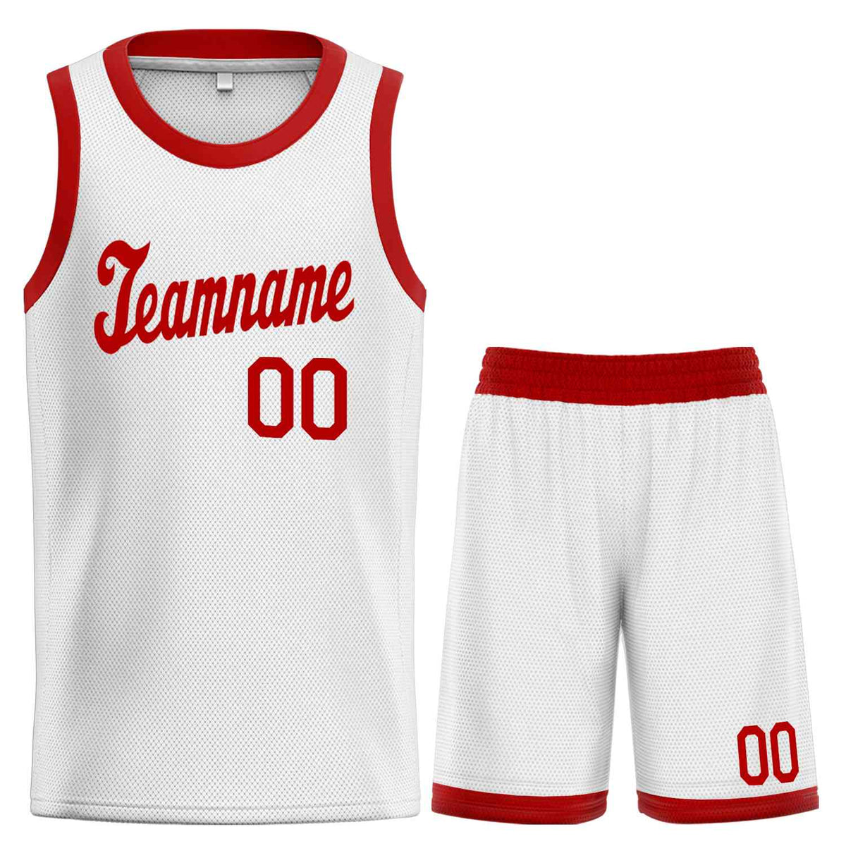 Custom White Red Classic Sets Sports Uniform Basketball Jersey