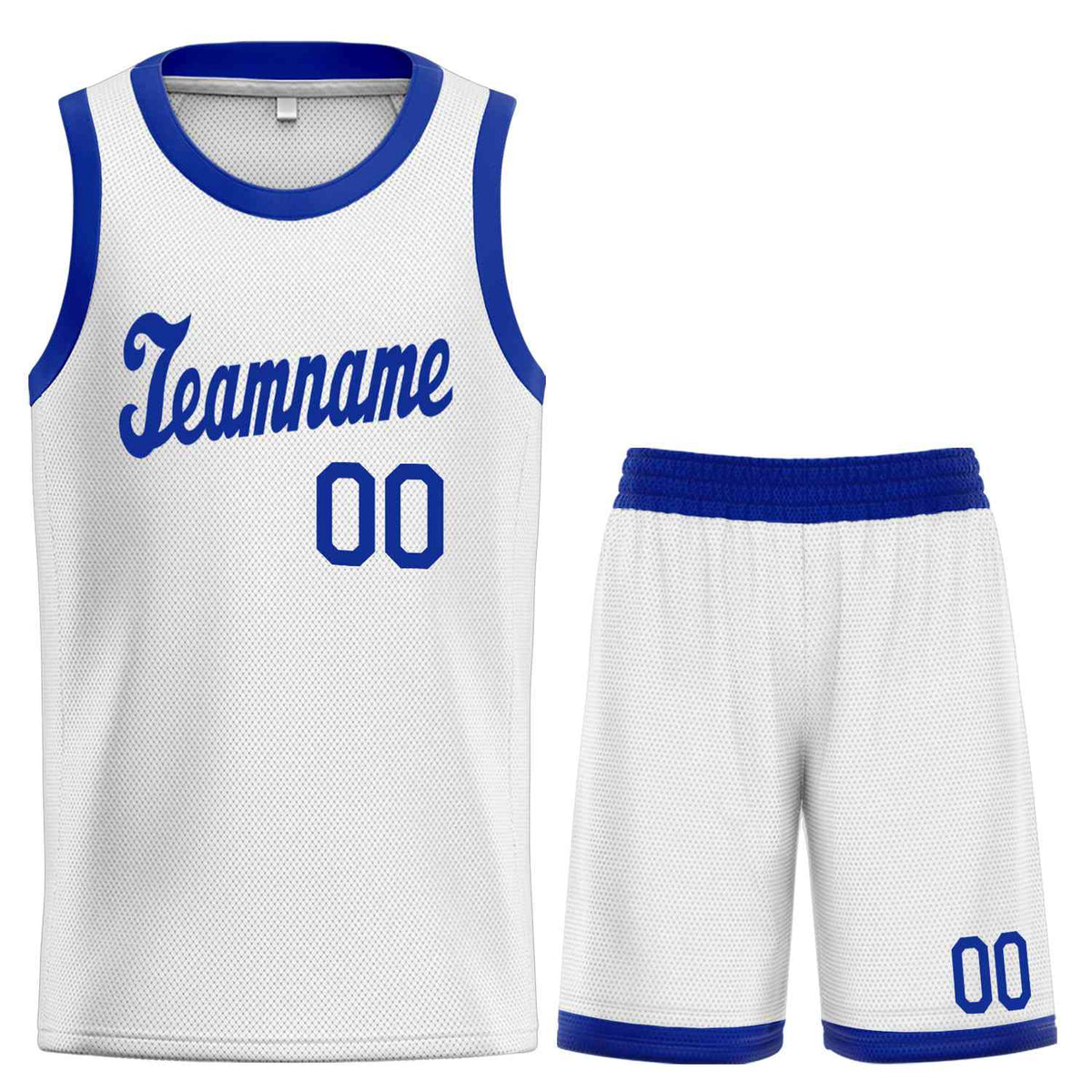 Custom White Royal Classic Sets Sports Uniform Basketball Jersey