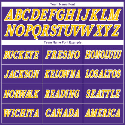 Custom Purple Yellow-White Yellow Classic Sets Basketball Jersey